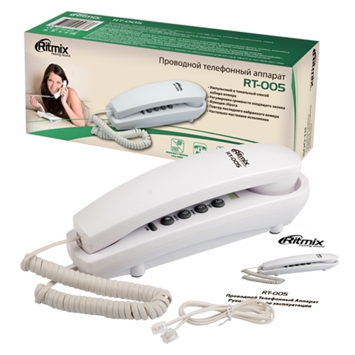 Телефон Ritmix RT-005 white фото 2 Телефон Ritmix RT-005 white фото 2