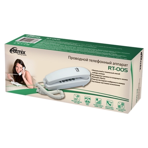 Телефон Ritmix RT-005 white фото 3 Телефон Ritmix RT-005 white фото 3