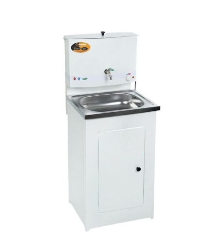 Умывальник дачный, с подогревом, нержавеющая мойка, цвет белый Умывальник дачный, с подогревом, нержавеющая мойка, цвет белый