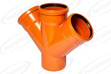 Крестовина НАРУЖНОЙ канализ. 110/110/110х45 /РТП/ 36550 (1/14)
