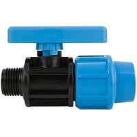 ПНД Кран шаровый НР d25х1" ц/ш  (6/30)