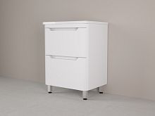 SL Подстолье напольное "ОСТИН 60" 2 ящ. под рак. "Atlantica 60" ЛЮКС БЕЛЫЙ SOFT PLUS