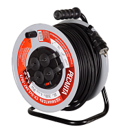 Удлинитель силовой на металлической катушке, СУ-3х2,5КГ-50/3 (с выкл., 4 розетки, IP44) Ресанта, , Ш