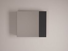 SL Зеркальный шкаф "СТОКГОЛЬМ 1000" НЕБУЛА/ЧЕРНЫЙ СОФТ