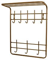 Вешалка настенная НИКА ВПТ8, медный/антик, 8 рожков 60 х74,5см х25,5см