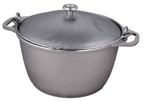 Котел походный 10 л Kukmara кп100 литой алюминий, крышка фото 2 Котел походный 10 л Kukmara кп100 литой алюминий, крышка фото 2