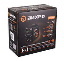 Сварочный аппарат инвертор ВИХРЬ ИС-200, 160 В, ручная дуговая сварка (200 А), постоянный ток, антип