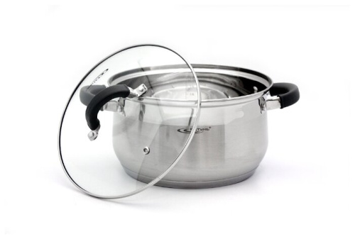 Кастрюля 1,9 л КАТУНЬ ИРИДА KT08-D-16, нерж.сталь, без покрытия, зеркальная полировка, крышка металл фото 7