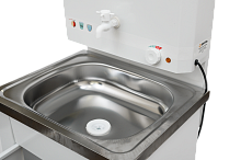 Умывальник дачный КОМФОРТ, с подогревом, нержавеющая мойка, цвет белый