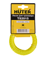 Леска Huter TS2015 для триммера, 2 мм, витой квадрат (71/1/11)