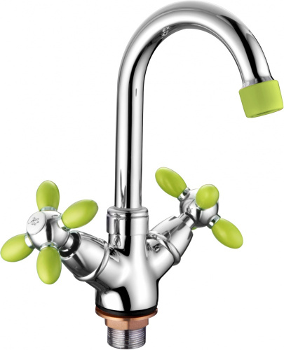 9482K Accoona Смеситель для ум. 1/2 кер гайка ЗЕЛЕНЫЕ ручки (1/10) 9482K Accoona Смеситель для ум. 1/2 кер гайка ЗЕЛЕНЫЕ ручки (1/10)