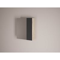 SL Зеркальный шкаф "СТОКГОЛЬМ 600" НЕБУЛА/ЧЕРНЫЙ СОФТ