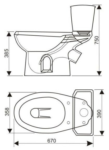 Унитаз-компакт "Элисса" ЧЕРНЫЙ /СТ. Оскол/ фото 6
