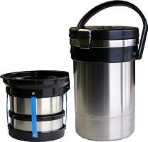 Термос 1,5 л АМЕТ 1С-494 Экспресс, нерж.сталь, колба нерж.сталь, широкое горло, 3 секции