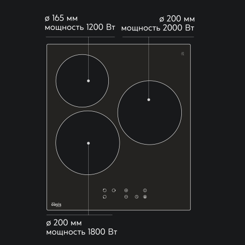 Варочная поверхность Oasis P-3SBS фото 3
