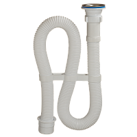 3011-АС ОРИО Сифон гофрированный 1,5"-50 с выпуском (1/28)