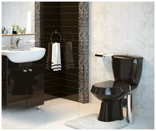 Унитаз-компакт "Элисса" ЧЕРНЫЙ /СТ. Оскол/