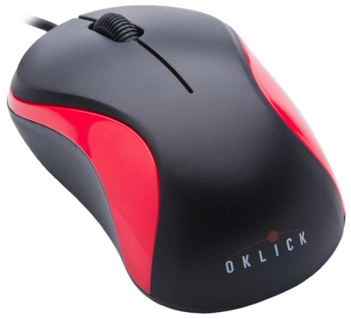 Мышь Oklick 115S for Notebooks Black/Red Optical 1000DPI USB