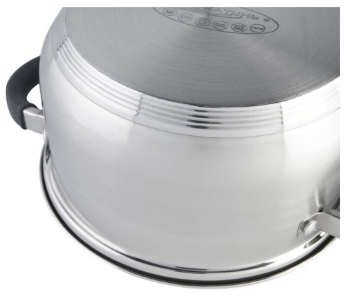 Кастрюля 1,9 л КАТУНЬ ИРИДА KT08-D-16, нерж.сталь, без покрытия, зеркальная полировка, крышка металл фото 4