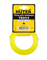 Леска Huter TS2412 для триммера, 2.4 мм, витой квадрат (71/2/13)