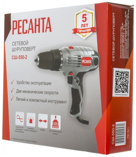 Сетевой шуруповерт Ресанта СШ-550-2 фото 15