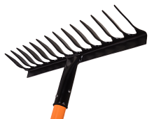 Грабли витые 14 зубьев, сталь, с фиберглассовым черенком, , Шт