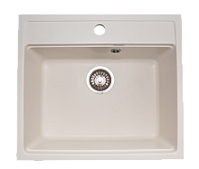 Мойка каменная GranAlliance G-21 (551х492) прямоугольная БЕЛЫЙ (U104)