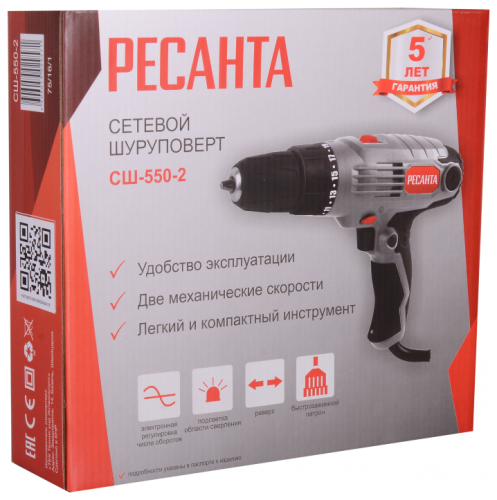 Сетевой шуруповерт Ресанта СШ-550-2 фото 13