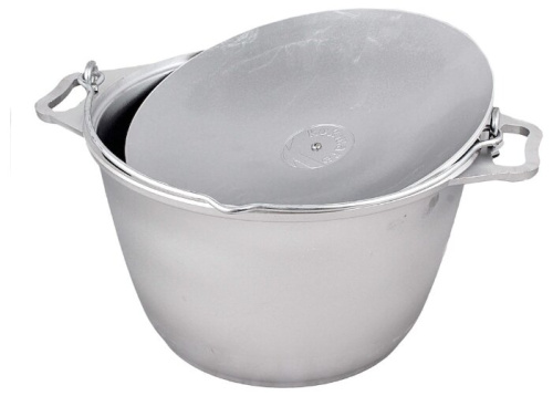 Котел походный 10 л Kukmara кп100 литой алюминий, крышка фото 4 Котел походный 10 л Kukmara кп100 литой алюминий, крышка фото 4