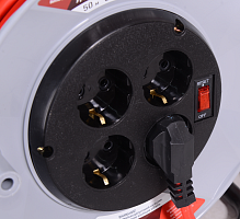 Удлинитель силовой на катушке, СУ-3х1,5-50/2 (с выкл., 4 розетки) Ресанта, , Шт