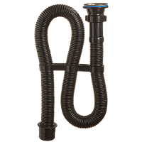 3012-АС ОРИО Сифон гофрированный 1 1/2" х 50 черный (1/28)