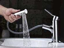 9690-6 Аccoona Смеситель для умывальника выдв. лейкой 35мм (1/10)