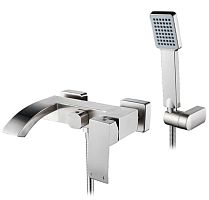 63206 Accoona Смеситель д/ванны 35мм короткий излив. Нерж (1/10)