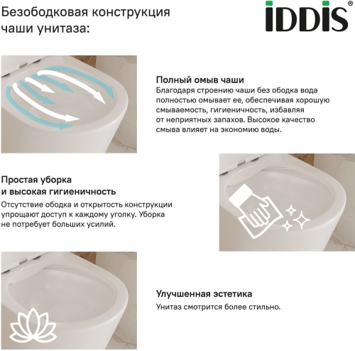 IDDIS Унитаз подвесной безобоlковый BILRDSEi25, BILD фото 6