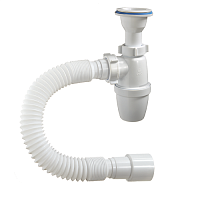 72019-АОРИО Сифон бутылочный 1 1/4х40 малый корпус с гофрой