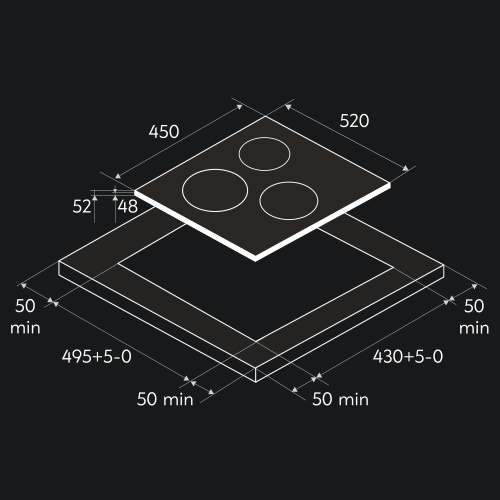 Варочная поверхность Oasis P-3SBS фото 2