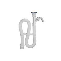 30125-АС ОРИО Сифон гофрированный 1,5" с отводом на 50 (1/20)