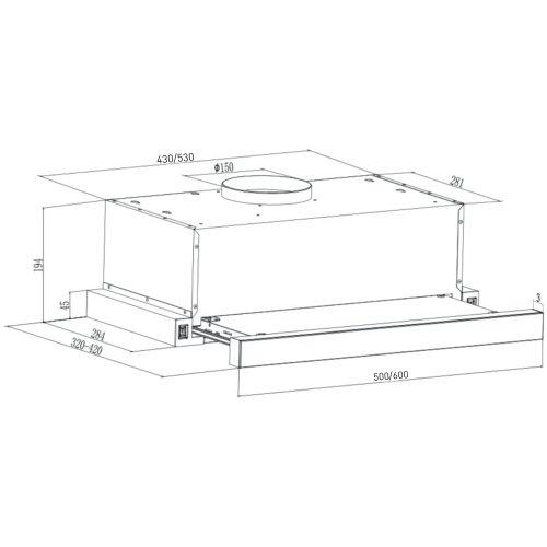 Вытяжка Oasis UV-60G фото 6 Вытяжка Oasis UV-60G фото 6