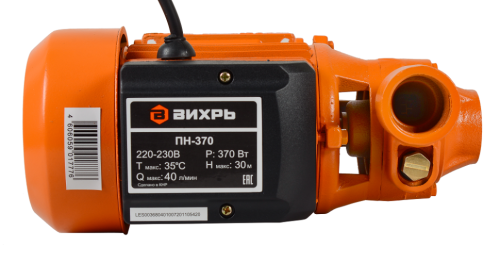 Насос поверхностный ВИХРЬ ПН-370 фото 3