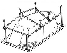 Гоа 150*100 Монтажный комплект к а/в  + сифон 1WH112428