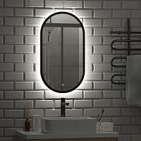 Зеркало с Led-подсв. "Prime Black" 450х800 сенсор ЗЛП2199