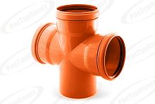 Крестовина НАРУЖНОЙ канализ. 110/110/110х87 /РТП/ 36551 (1/18)