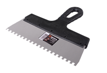 Шпатель зубчатый нерж.cталь пластиковая рукоятка 6х6 мм, 250мм Вихрь