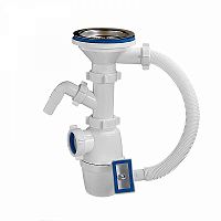 4512-Б ОРИО Сифон бутылочный 3 1/2х40, с отводом