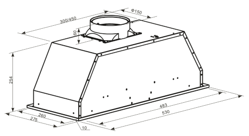 Вытяжка Oasis UNC-50W фото 8