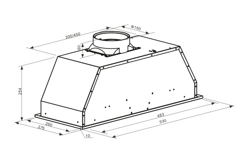 Вытяжка Oasis UNC-50B фото 2